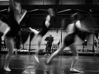 Ballet instructor, and current principal ballerina with the Festival Ballet in Providence, Eugenia Zinovieva, works with her Ballet D class on their Grande Allegro floor crossing exercises at the end of the class at the New Bedford Ballet studio on Purchast Street in the north end of New Bedford.   [ PETER PEREIRA/THE STANDARD-TIMES/SCMG ]